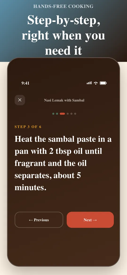 SuperSuri cook mode screen
